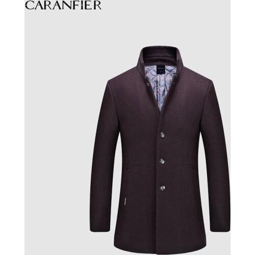 Мужские двубортные пальто CARANFIER China At AliExpress