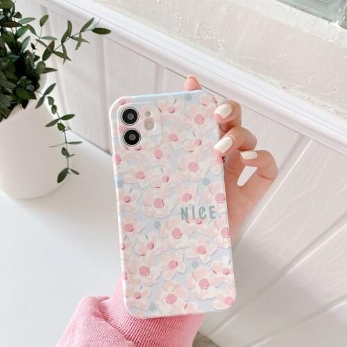 Retro sweet sakura blooming art japanese Phone Case For iPhone 12 11 Pro Max Xr Xs Max 7 8 Plus x 12 mini 7Plus case Cute cover