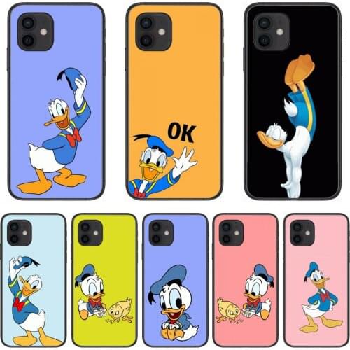 Phone Case Disney Duck Donald Style Phone Case cover For iphone 12 pro max 11 8 7 6 s XR PLUS X XS SE 2020 mini black cell sh