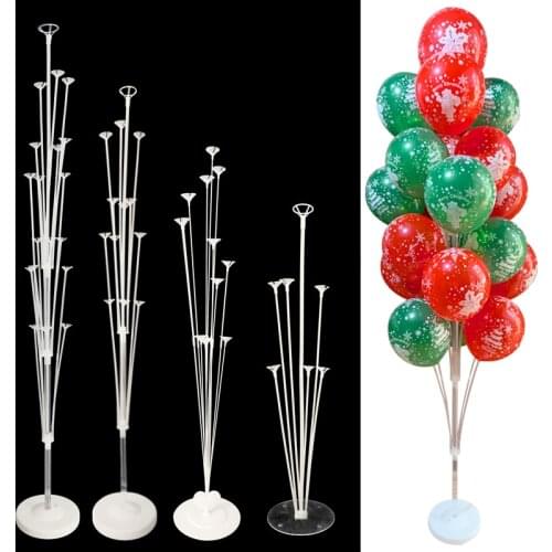 7/11/13/19Tubes Balloon Holder Column Balloon Stand Christmas Balloons Birthday Party Decoration Kids Adult Wedding Party Decor