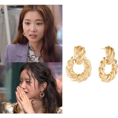 Ресницы piercing Korean Drama Penthouse girl Trendy Retro Stylish Creative Korean style elegant Earrings