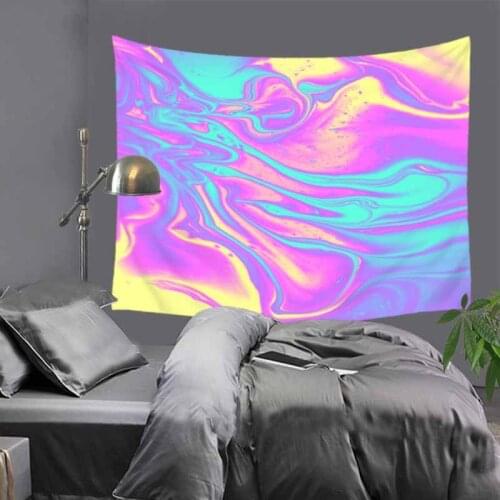 Oil painting mountain tapestry Abstract geometry Multifunction tapestry Wall hanging Beach towel creative tablecloths picnic