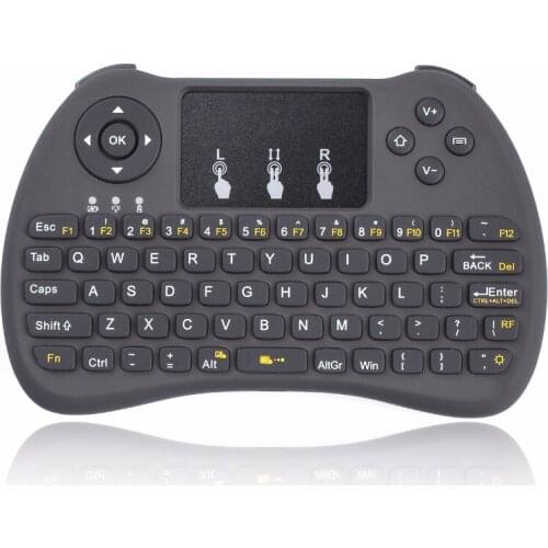 H9 Mini Hand-held Remote Control Wireless QWERTY Keyboard Air Mouse Combo Built-in 300mAh Lithium Battery For PC Laptop TV B
