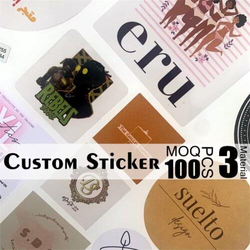 100pcs Custom Stickers With Printing Logo Text Party Event Wedding Name Design Personalized Package Close Tags 21071301