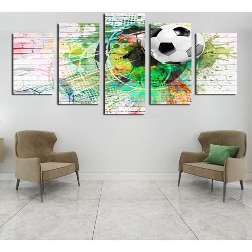 Canvas Painting Decoration Frameless Painting Living Room Pentagram Football Abstract Painting Studio Study Room Layout