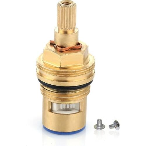 Ceramic Thermostatic Valve Faucet Cartridge Bathroom Hot and Cold Mixer Valve Adjust Water Temperature Brass Body Material