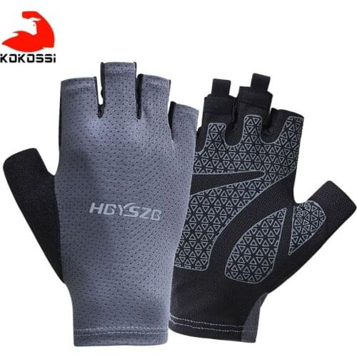 KoKossi 1Pair Half Finger Cycling Gloves Anti-Slip Anti-sweat Gel Bicycle Riding Gloves Shock Proof MTB Road Bike Sports Gloves