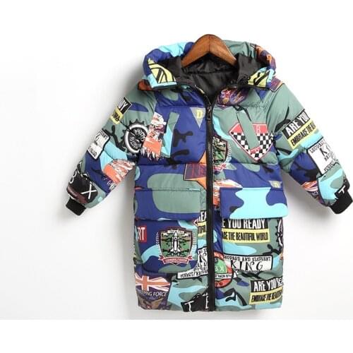 Kids Toddler Boys Jacket Warm down Coat for Children hooded Outerwear Clothing Baby Girls Clothes russian Winter Parkas