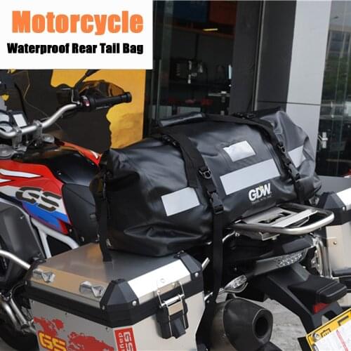 Motorcycle Back Seat Bag Waterproof Plastic Tail Bag Travel Handbag Luggage Bag Large Capacity 40L Rear Seat Tote