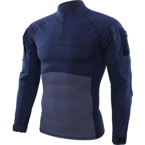 New Military Style Uniform Combat Shirt Men Assault Tactical Camouflage US Army T Shirt Airsoft Paintball Long Sleeve Shirts