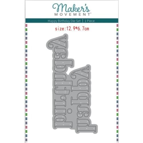 New Happy birthday phrase Sirius Metal Cutting Dies DIY Scrapbooking Embossing Craft Die dies scrapbooking nouveau arrivage 2021