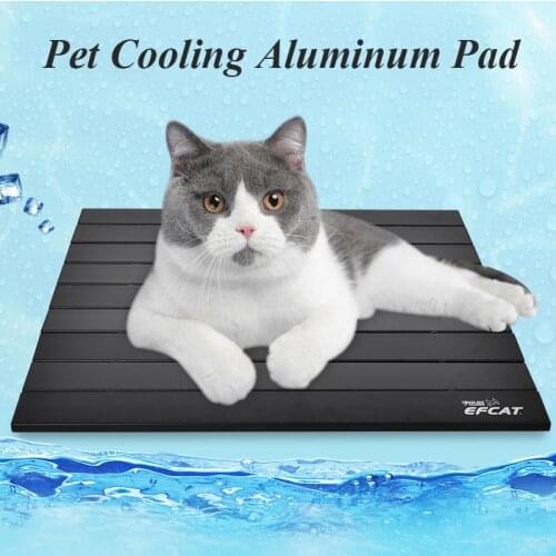 Pet Dog Cat Cooling Aluminum Pad Foldable Summer Supplies Rabbit Cat Cage Matching Equipment