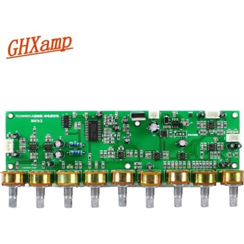 GHXAMP T62M0001A Audio Mixer Board Stereo Kara OK Reverberation board Preamp Tone AMP With Treble and Bass Adjustment DC12V 1pc