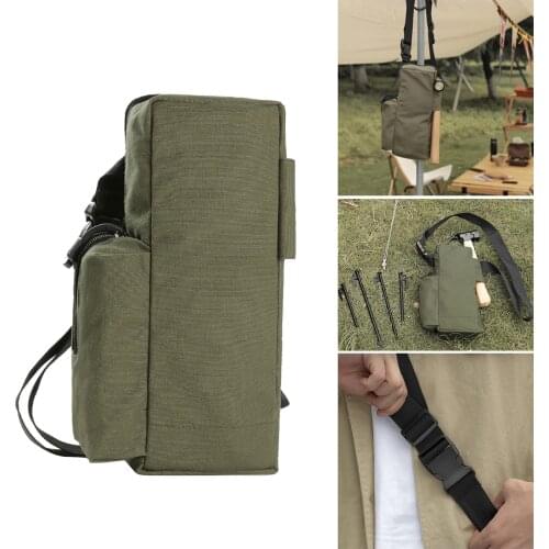 Portable Canvas Tent Peg Storage Bag Stakes Organizer Case Wind Rope Hammer Pouch Fishing Accessories