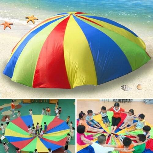 Rainbow parachute Children games Kindergarten parent-child activities Early education pull parachute