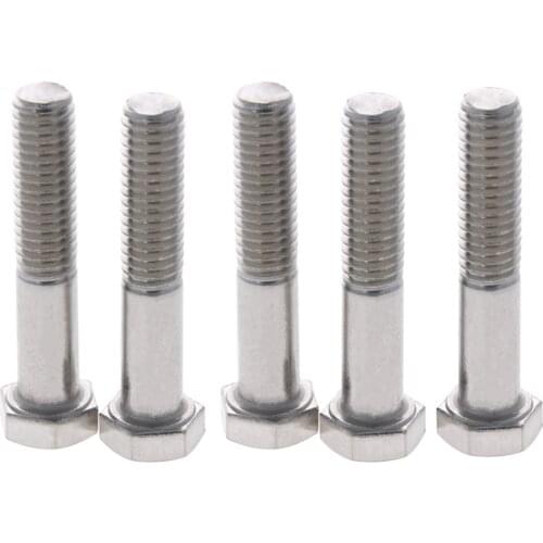 MroMax Hexagon Bolt Stainless Steel Thread Specification 3/8 5/16 Thread Pitch 1.59/1.41mm Head Width 15.24/12.7mm 2/5/6/10pcs