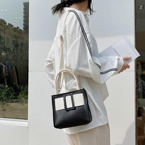 Messenger bag fashion shoulder handbag summer small fresh contrast color bag