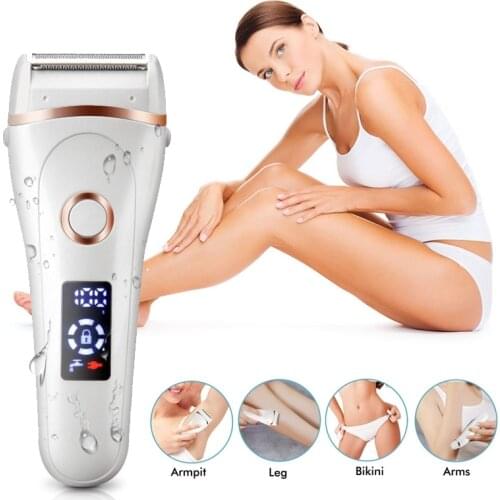 Professional Electric Safety Razor Trimmer For Women Depilator Hair Removal Wet Dry Painless Bikini Trimmer USB Epilator 2020
