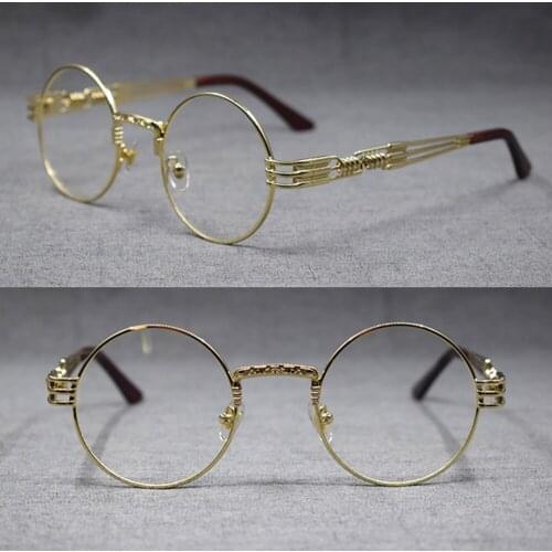 Vintage 50mm Round Reading Glasses Metal Full Rim +75 +100 +125 +150 +175 +200 +225 +250 +275 +300 +325 +350 +375 +400 +425 +450