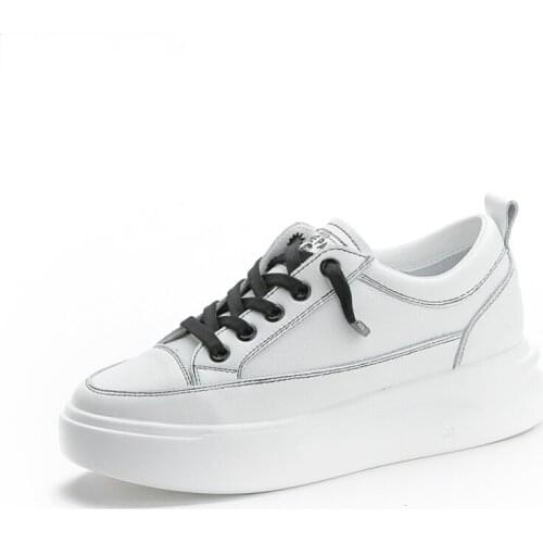 Genuine Leather Slip on Shoes for Women Platforms Wedges Shoes for Women Leather Casual Shoes 2021 Fashion Women Zapatos Mujer