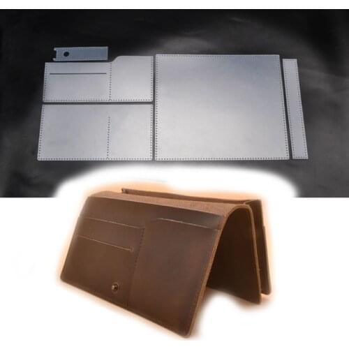 1 SET PVC Stencil Template for DIY Leather Craft Cell Phone Bag Wallet Handbag Sewing Pattern Leathercraft Tool Set 18x9.5cm