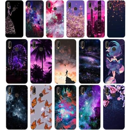 320FG Art Star Tree Sky Space Soft Silicone Tpu Cover Case for huawei Mate P20 P30 Llte Pro Y6 Y7 2019
