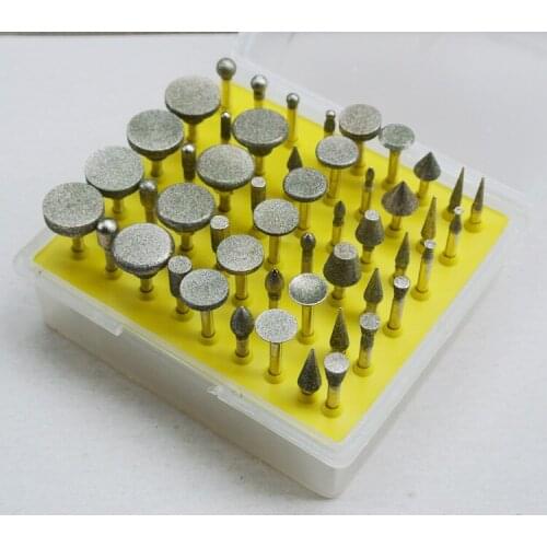 50pcs diamond Electroplate coated grinding head 1/8" (3.17mm) shank 120 Grit