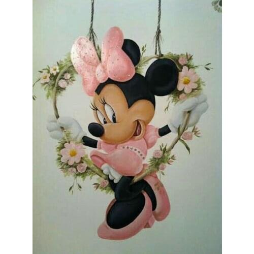 Disney DIY 5D Diamond Painting Cross Stitch Minnie Picture Full Square Diamond Embroidery Mickey Mouse Rhinestone Mosaic Icons