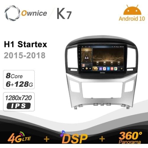 Ownice K7 2din Car Radio Android 10.0 Multimedia Car Video Player for H1 Hyundai Startex 2015-2018 GPS Navigation 4G LTE 5G WiFi