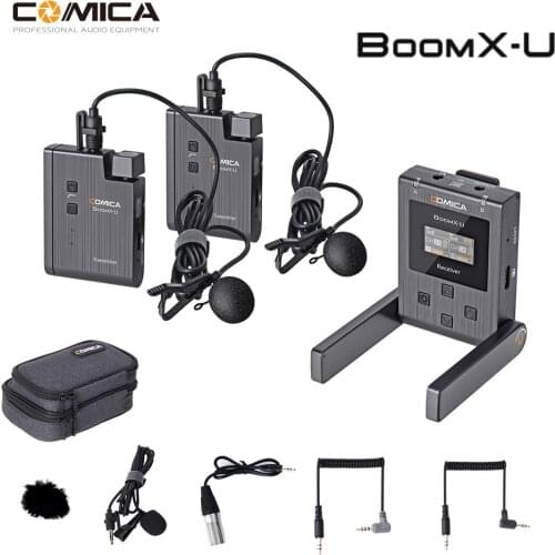 Comica BoomX-U U1 U2 Broadcasting Level Multi-Functional Mini UHF Wireless Distant Transmition Lavalier Microphone