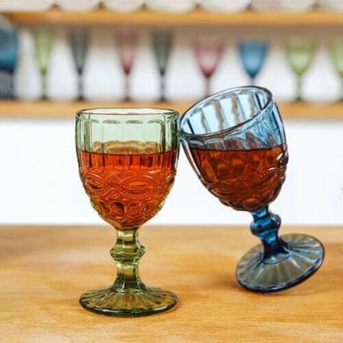 Colorful Champagne Cup Glass Cups Cocktail Whiskey Cups Crystal Sculpture Juice Glass Goblet Wine Glass Crystal Engraved Color