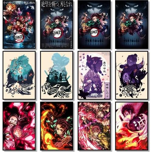 Demon Slayer Anime Poster Picture Canvas Painting Print Modern Home Sofa Background Wall Decoration Baby Room Wall Art Decor