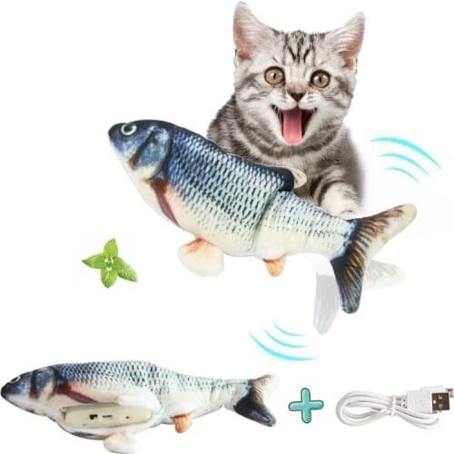 Electronic Pet Cat Toy Electric USB Charging Simulation Fish Toys for Dog Cat Chewing Playing Biting Supplies Dropshiping
