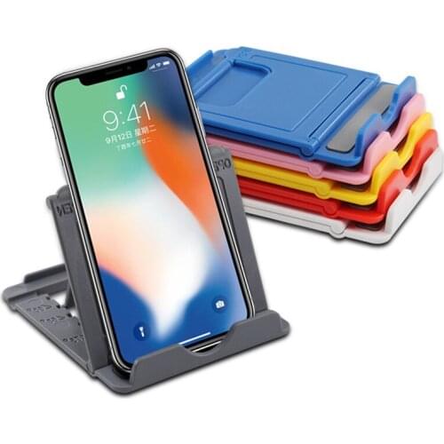 Lazy Phone Holder Desk Stand Mini Mobile Phone Tripod Mount For iPhone Samsung Xiaomi Plastic Foldable Desk Holder Stand Support