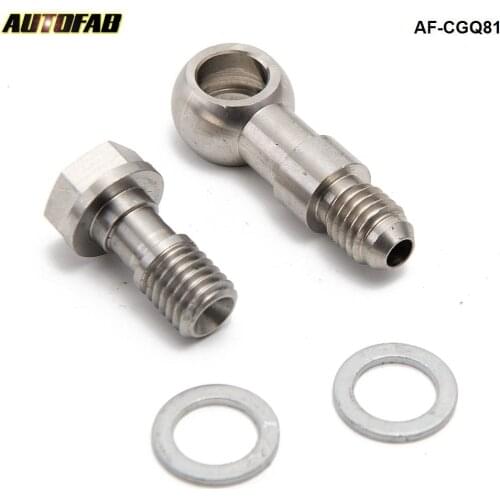 Turbo Banjo Bolt Kit M10x1.5mm to 4AN w/ 1.8mm Restrictor For Subaru TD04L RHF5 Turbo Oil Feed AF-CGQ81