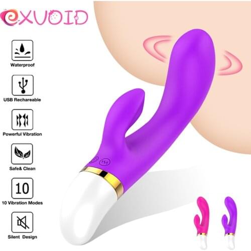 EXVOID Strong Dildo Vibrators for Woman G Spot Massager Rabbit Vibrator Sex Toys for Women 12 Speeds Vaginal Pussy Stimulator
