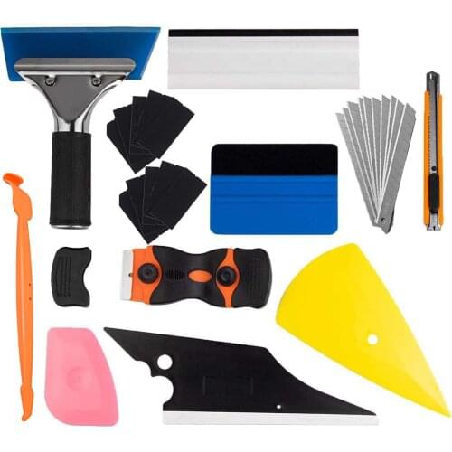 Carbon Fiber Kit Vinyl Wrapping Tools Car Accessories Tinz From Window Wrap Soft Ppf Clean Scraper Round Water Shovel Knife