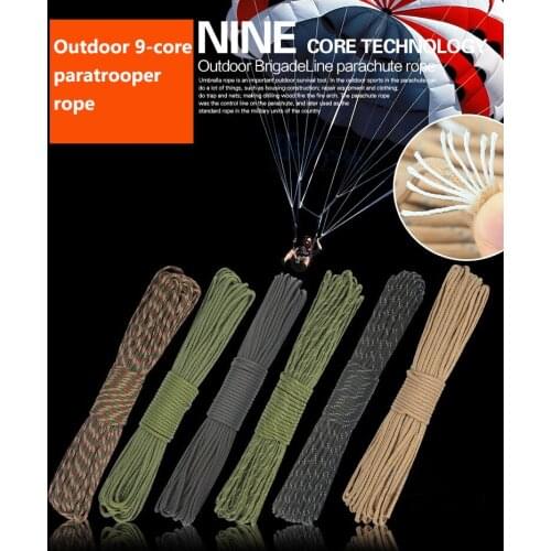 4 Size Dia.4mm 9 stand Cores Paracord for Survival Parachute Cord Lanyard Camping Climbing Camping Rope Hiking Clothesline