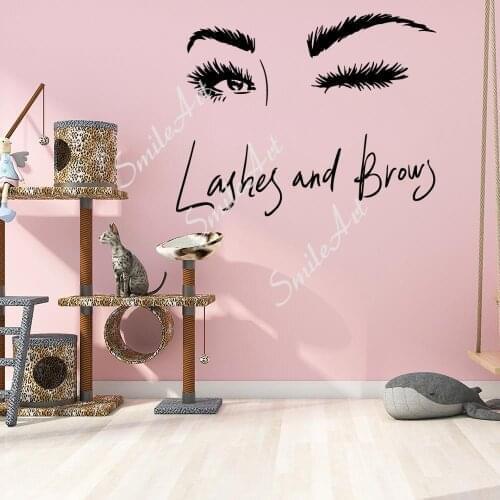 Drop Shipping Eyelash Decal Removable Vinyl Mural Poster For Kids Rooms Decoration Accessories Murals