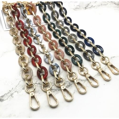 38cm Acrylic Resin Bag strap For Shoulder Bag Plastic Handbag Chain Strap Belts Handles Chain Bag Wild Color Accessories сумки