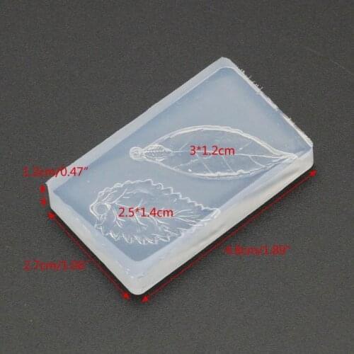 DIY Leaves Pendant Silicone Resin Casting Molds Jewelry Making Tools Art Crafts X4YA