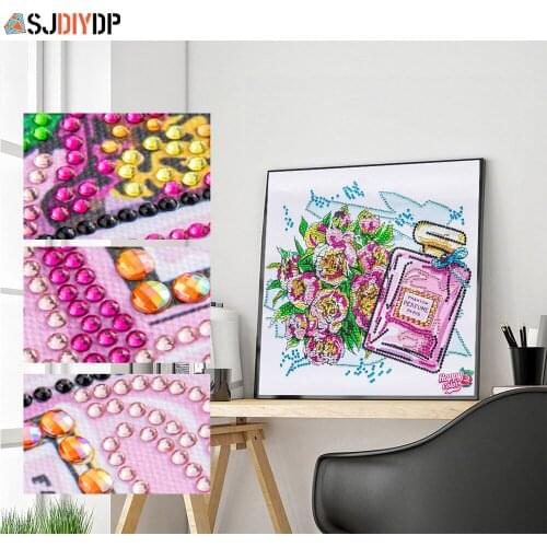 SJDIYDP 5D Special Shaped Diamond Painting Canvas Painting Landscape Flower Kit Embroidery Mosaic Art Perfume Photos Home Decor