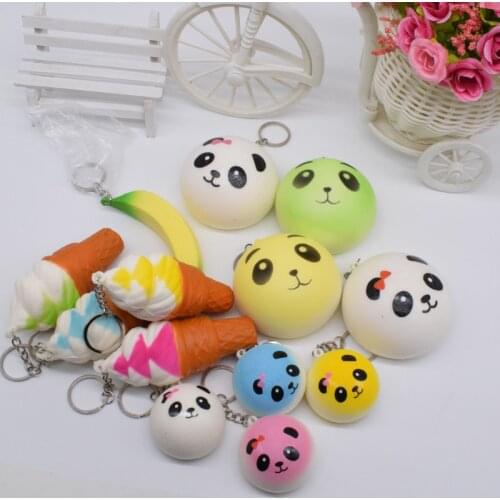 Squishy Toys For Children Cute Panda Icecream Antistress Keychain Squichy Slow Rising 2018 Small Gadget Squisy Stress Relief