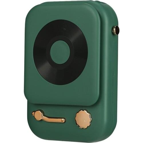 Retro Phonograph Fan 2000mAh Lare Capacity Battery Summer Neck Fan Dual Use Mini Desktop Fan USB Charging