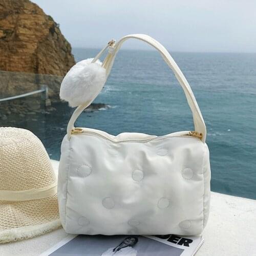 Feather Down Women Handbags Sac Messenger Bags Fashion Crossbody Bags Brand Luxury Designer Space Pad Cotton Shoulder Bag Female