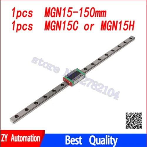 15mm Linear Guide MGN15 150mm linear rail way + MGN15C or MGN15H Long linear carriage for CNC X Y Z Axis