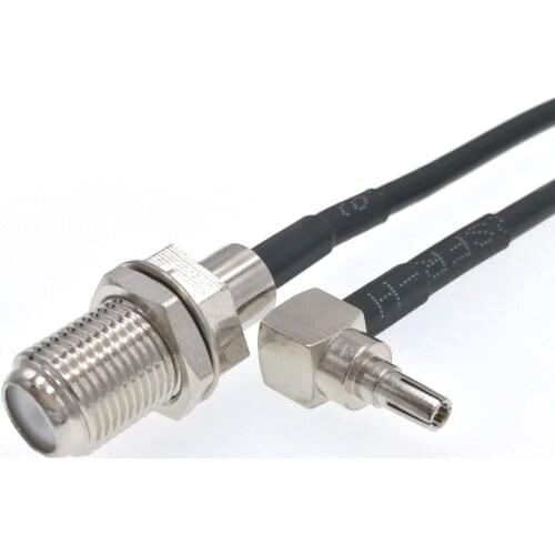 2pcs CRC9 Male To F Female Nut bulkhead RG174 Jump Cable For Huawei Modem 18cm