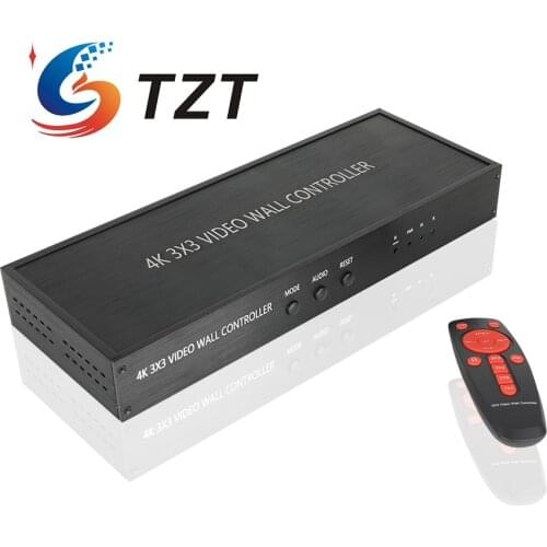 4K 3x3 HDMI-compatible TV Video Wall Controller Screen Stitching Processor TV Display Video Controller Wall Splicing Controller