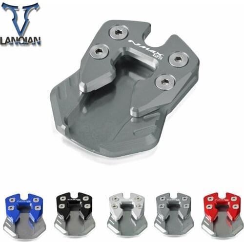Motorcycle Accessories Side stand enlarge CNC Aluminum motorbike Kickstand Side Stand Enlarge Parts For YAMAHA NMAX125 with logo