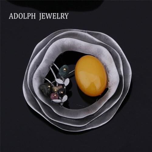 ADOLPH Jewelry New Arrivals Accessories Vintage High Quality Alloy Gem geometry Brooch for Women Dress Scarf Brooch Pins